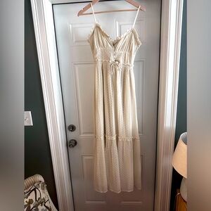 Ivory summer dress cottage core patrons of peace bohemian - Small